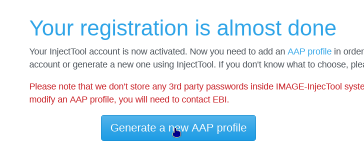 Generate a new AAP profile