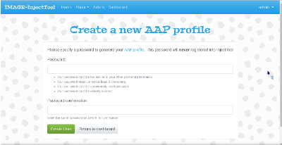 Generate a new AAP profile Form